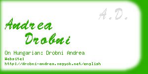 andrea drobni business card